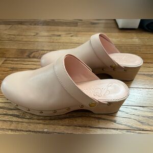 EUC J. Crew Grace Leather Convertible Clog Luxury Camel BA188 Women’s Size 10